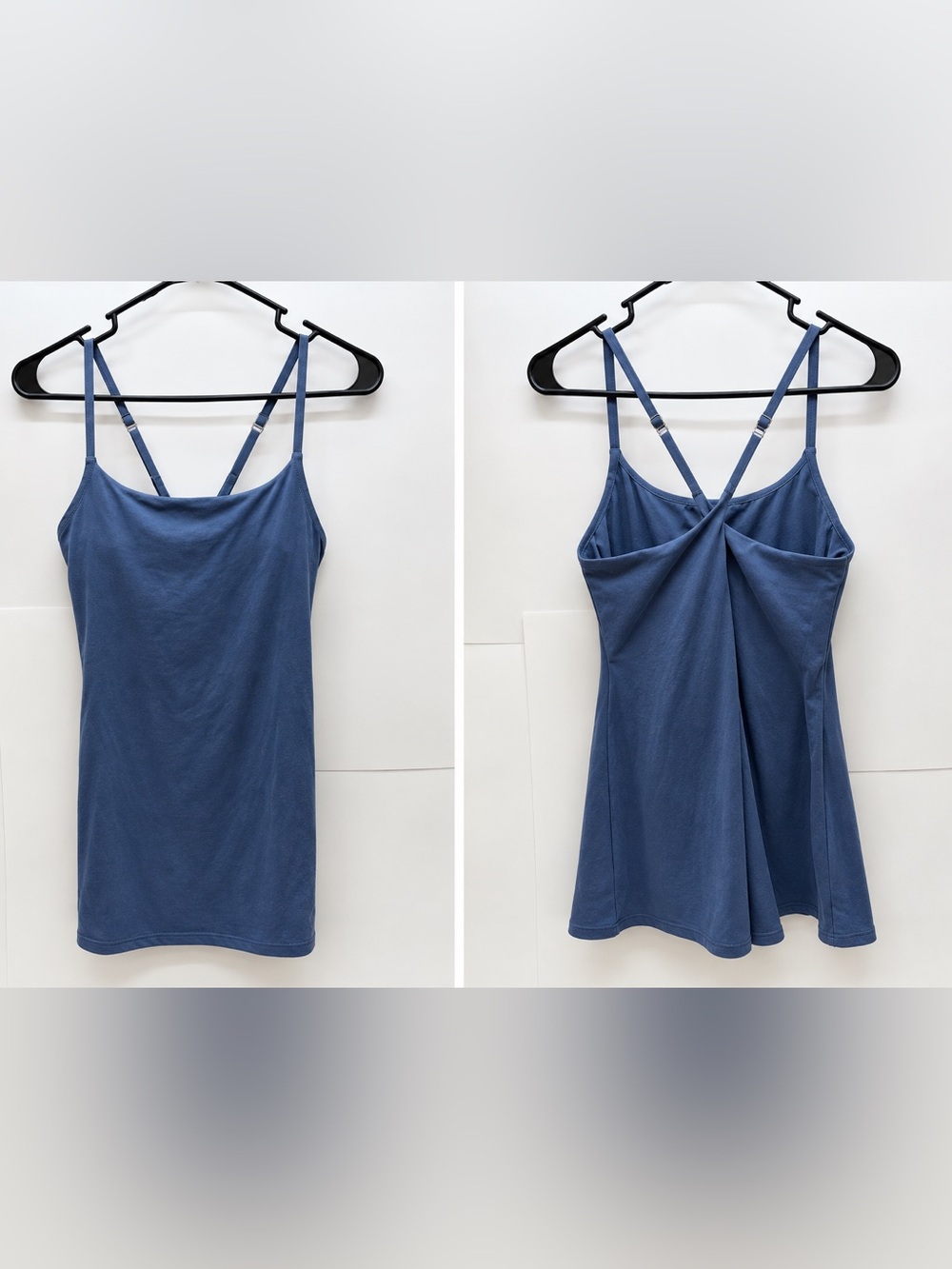 Danskin Slate Blue Slip Dress with Adjustable Straps